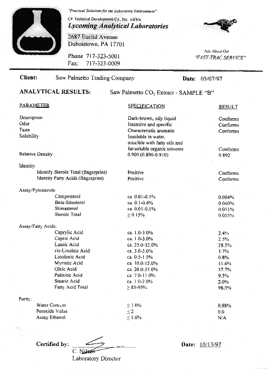 Analytical results B