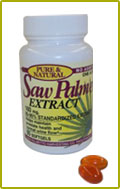 Saw Palmetto 160 mg softgels (85-95% standardized extract) bottle of 60